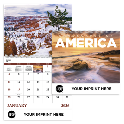 2026 Landscapes of America Wall Calendar